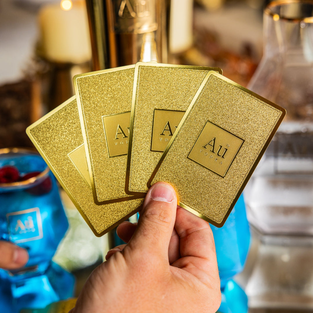 Au Vodka Gold Playing Cards